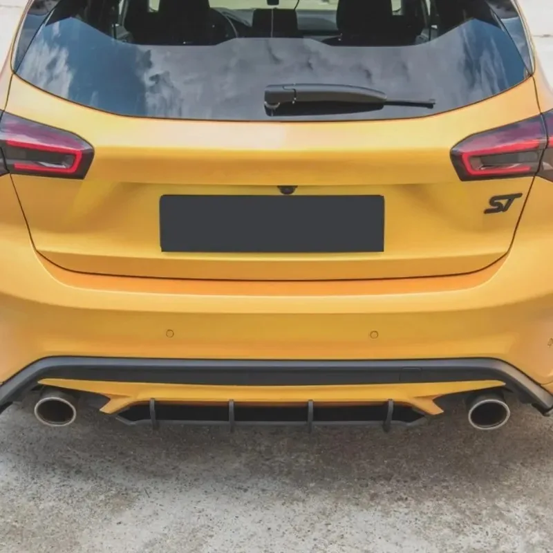 NONGSHI for Ford Focus ST MK4 2018-2021 Car Rear Bumper Diffuser Lip Rear Side Splitters Spoiler Lip Guard Body Kits Accessories