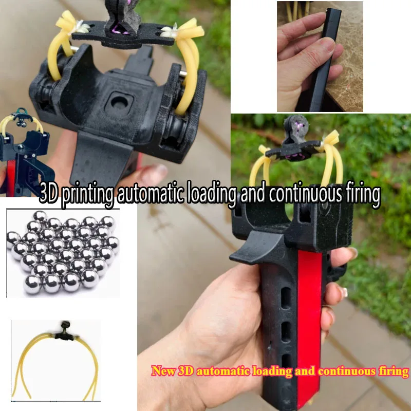 3D printing automatic loading steel ball continuous firing for adult outdoor shooting competition with high power and precision