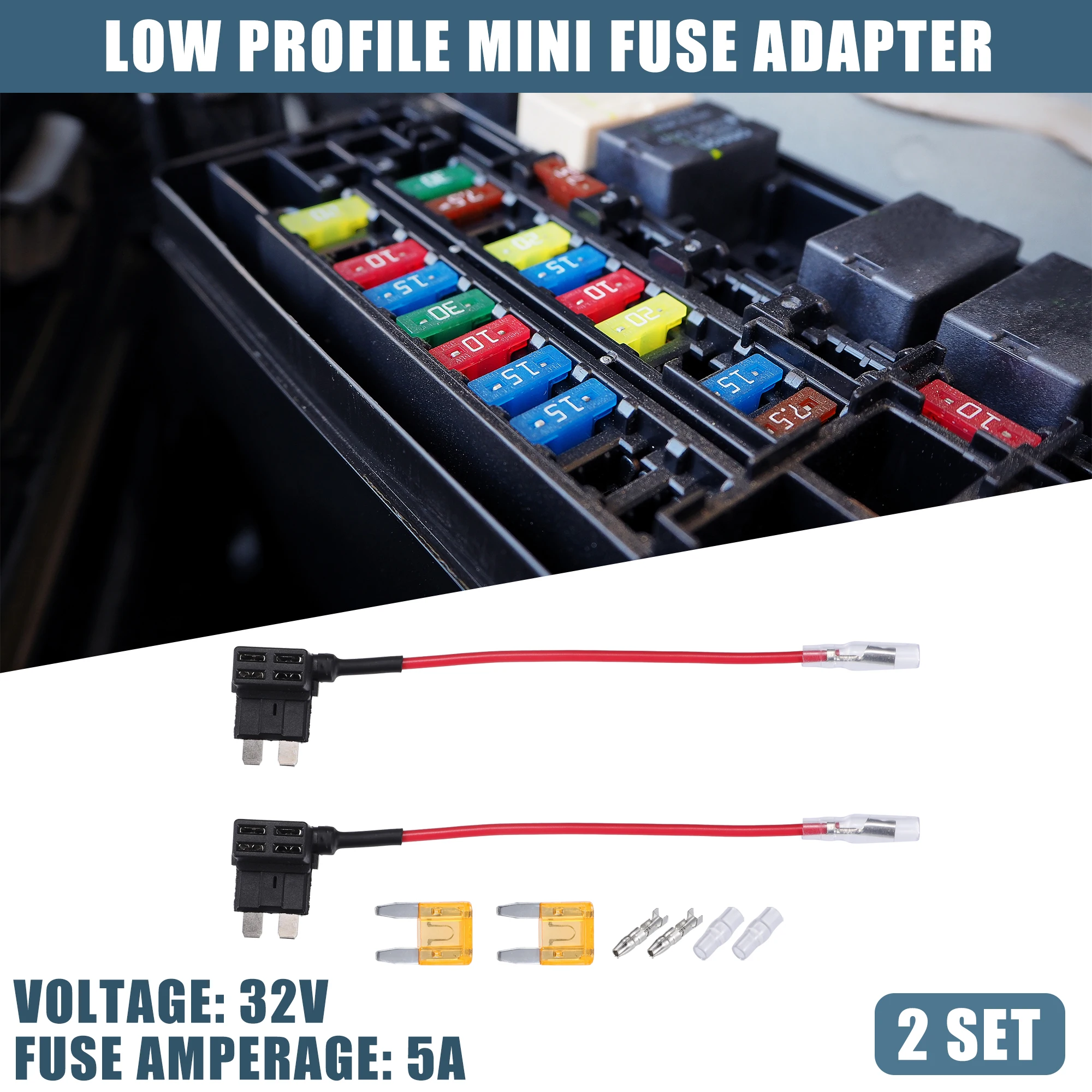 

UXCELL 2 комплекта мини-предохранителей 32 В с предохранителем в стиле лезвия 5 А для автомобилей, лодок