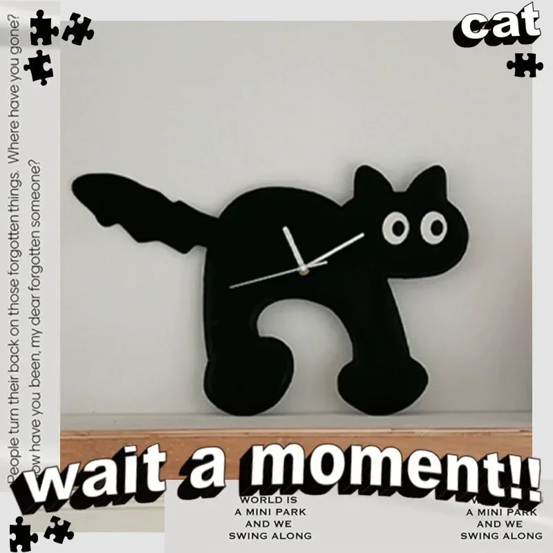 Creative Wall Clock Cat Dog Watches Acrylic Bedroom Silent Clocks Art Interior Living Room Modern Cute Home Decoration Gifts