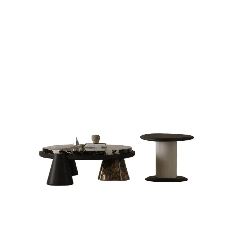 

Minimalist marble coffee table living room 2025 new light luxury high end combination