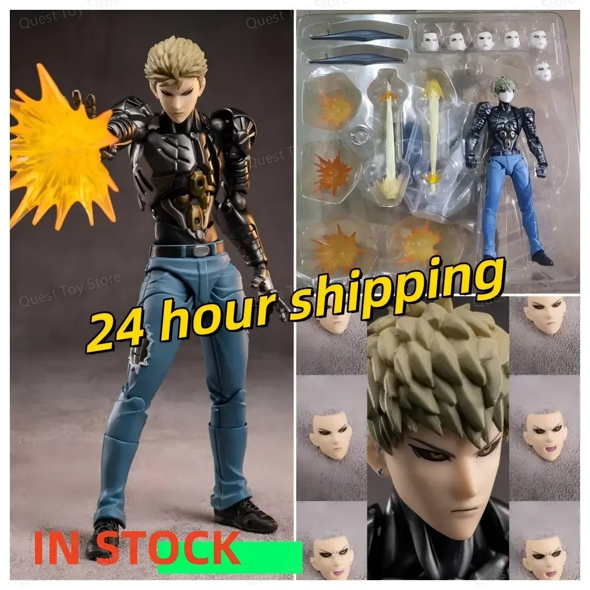 

New Ko Genos Action Figure One Punch-man Anime Figurine Kaiyodom Revoltech Yamaguchi Joint Movable Model Statue Kids Toys Gifts