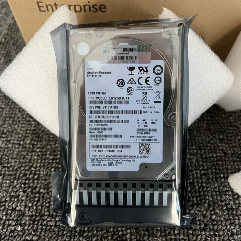 

Новый J9F48A для сервера жесткого диска HPE MSA 1,2 ТБ 12 ГБ DP 10K 2,5 SFF SAS 787648-00 T
