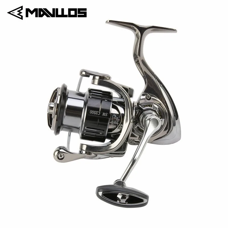 Mavllos Roles Trout Spinning Reel,Force 15Kg Ratio 5.5:1 Stainless Steel Bearings Bass Carp Fishing Reel for Sea Fishing Tackle