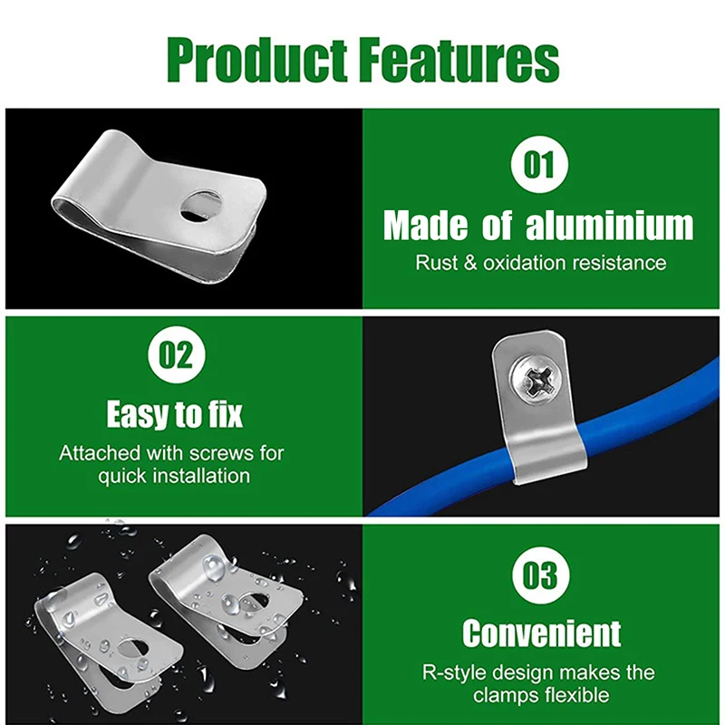 100 Stücke Aluminium Zaun Klemmen Metall Vieh Zaun Clips Garten Bauernhof Zaun Befestigung Klemmen Für Zaun Befestigung