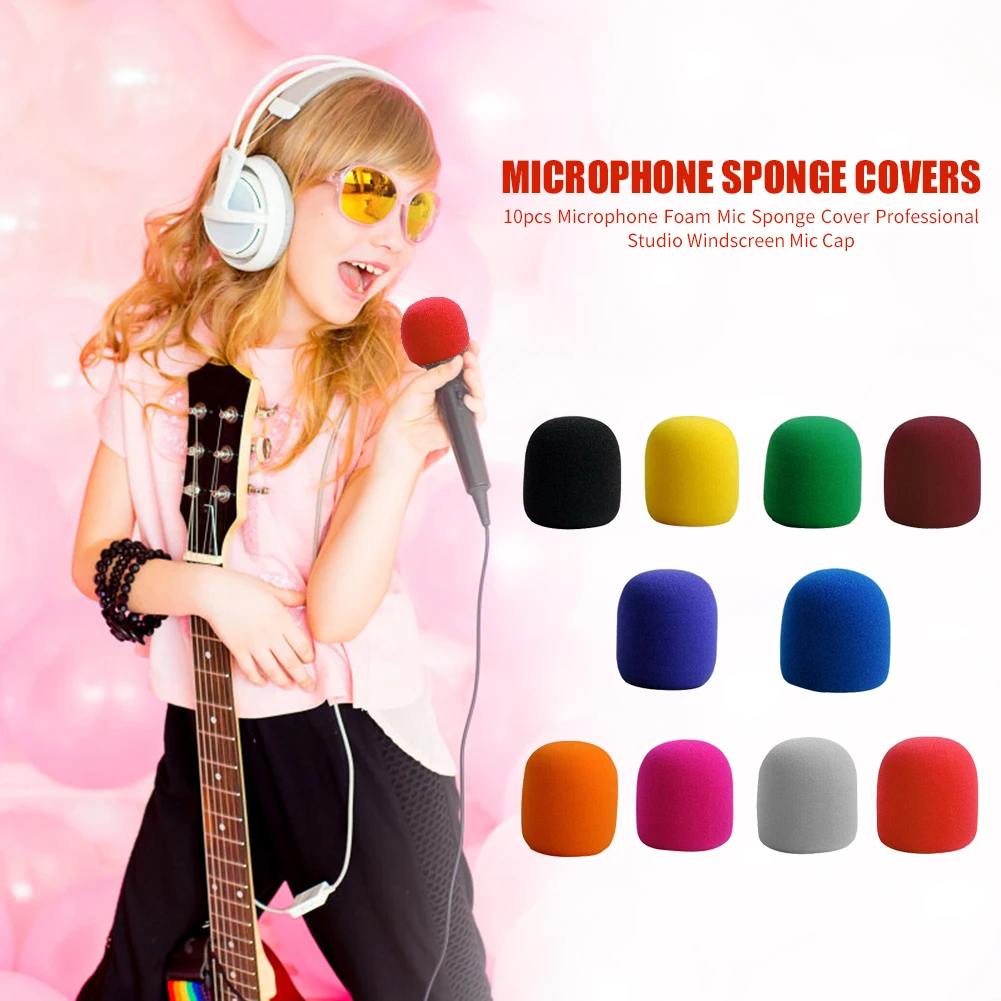 Comfortable Mic Foam Microphone Sponge Covers Professional Studio Windscreen Shield Handheld Microphone DJ Windproof Mic Sleeve