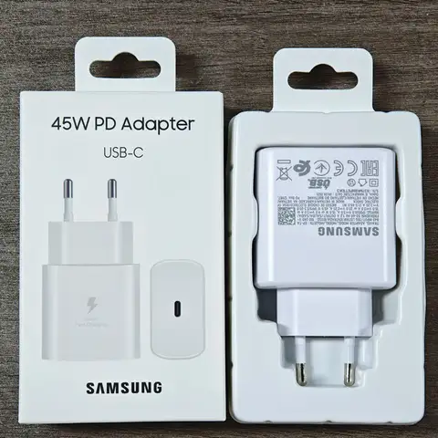 Samsung 45w Caricatore Super Veloce Tipo C Adattatore Per Galaxy S20 S21 S22 S23 S24 S25 Nota 20 Ultra 10 plus Z Flip Fold 7 6 5 4 3 A17