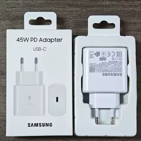 Samsung 45w Super Fast Charger Type C Adapter For Galaxy S20 S21 S22 S23 S24 S25 Note 20 Ultra 10 plus Z Flip Fold 7 6 5 4 3 A17