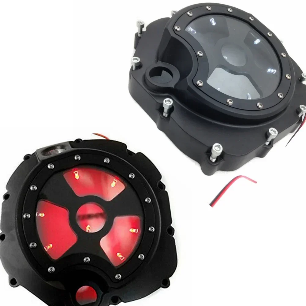 

Motorcycle Accessories Aluminum LED See Through Engine Clutch Cover for Kawasaki 2006-2022 ZX14R ZZR1400