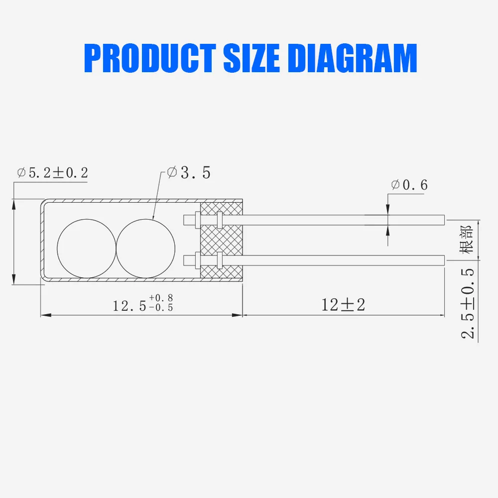 50 PCS SW-520D Bolas Duplas Inclinação Interruptor de Bola de Rolo de Iluminação Inteligente de Alta Sensibilidade