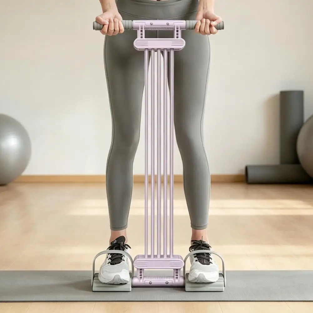 Pedal Resistance Band with Handle Adjustable Abdomen Waist Legs Workout Band Sit-Up Tension Rope Ankle Puller Exercise Equipment