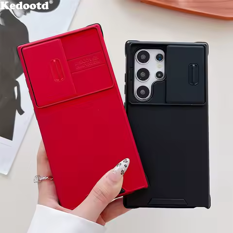 Slide Camera Protector Case For Samsung S25 S24 S23 S22 S21 S20 FE Note 20 10 Plus Ultra A06 A16 A55 A35 A25 A15 A54 A14 A53 A23