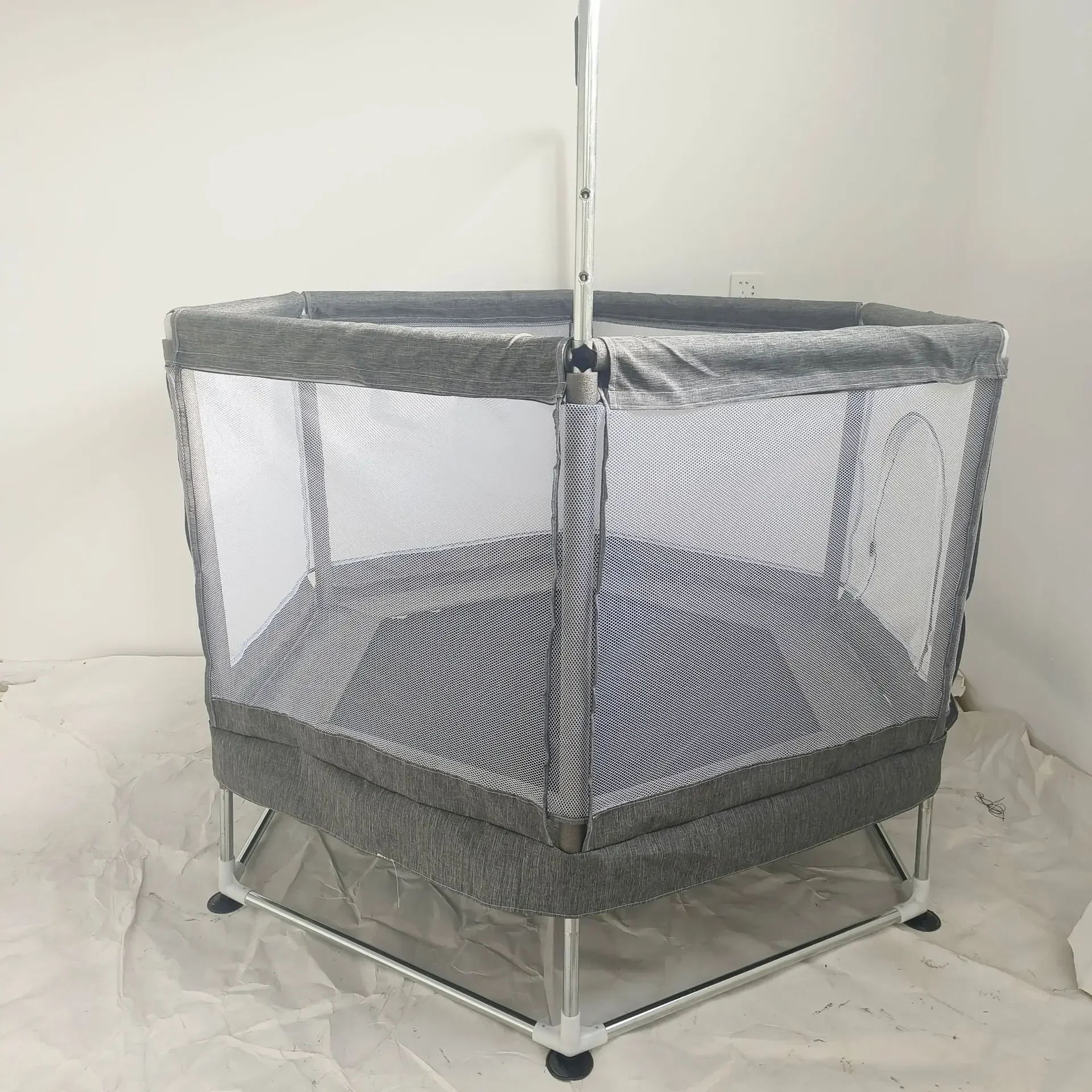 

-Trampoline Home Children's Indoor Children's Baby Trampoline With Protective Net Family Small Trampoline Toy