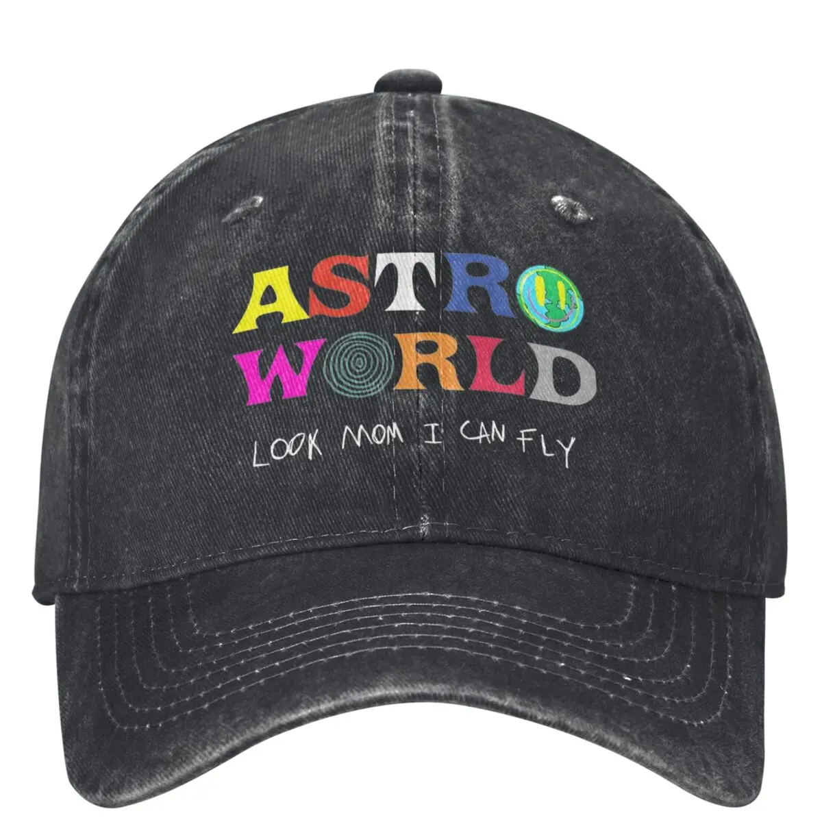 ASTROWORLD Look Mum I Can Fly Washed Baseball Cap Trendy Trucker Hat Summer Couple Women Running Hippie Design Baseball Caps