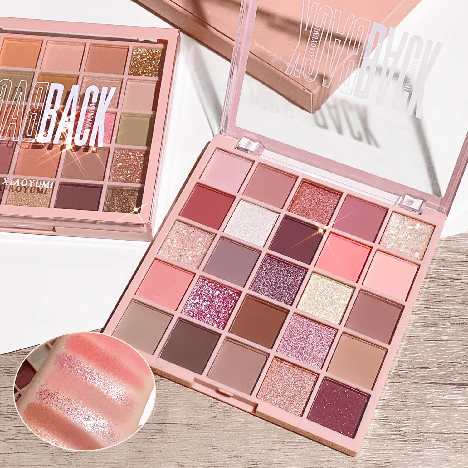 ソフトオレンジブラウンアイシャドウパレット,メイクアップ,25オート麦,ミルクティー,キラキラとパール,韓国のナチュラルスタイル