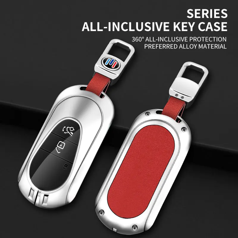 Car Key Case Cover Shell For Mercedes Benz W206 W223 2021 C S Class S350L S400L S450L S500L Remote Fob Accessories