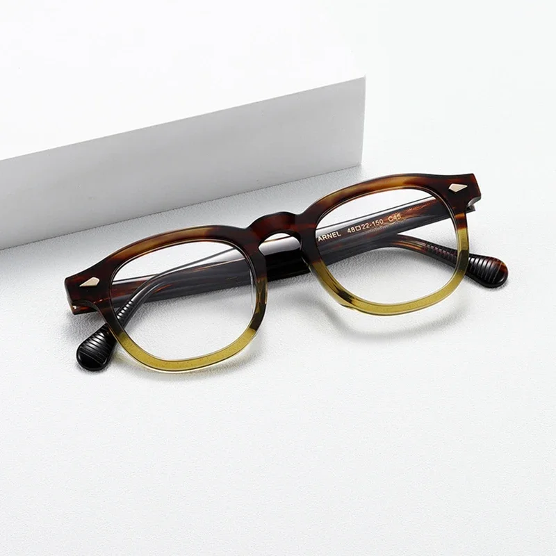 Handmade Japanese high quality acetate eyeglasses Fashion optical myopia glasses frame Oval retro women men eyewear