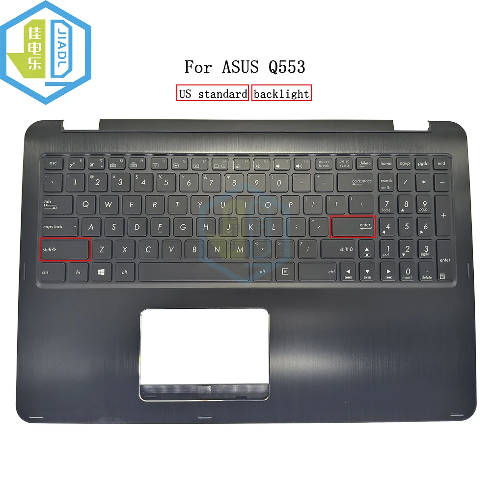 US Laptop Backlit Keyboard C Cover Palmrest For ASUS Q553 Q553U Q553UB English Backlight Keyboards/Teclado New 0KNB0-662NUS00