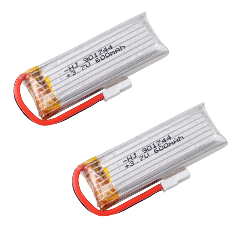 1 / 2 / 4 / 6pcs High Capacity Drone Lithium Battery 3.7V 600mAh 25c Lipo Battery 901744 For SYMA X50W X60W RC Quadcopter