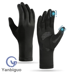 Luvas térmicas de esqui touch screen, forros quentes, terno para homens e mulheres, ciclismo, corrida, fino, leve, inverno