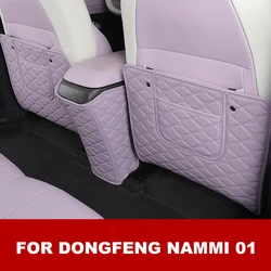 For Dongfeng Nammi 01 2024 Leather Car Seat Back Rear Anti Kick Pad Protective Mat Cover trim Auto Accessories