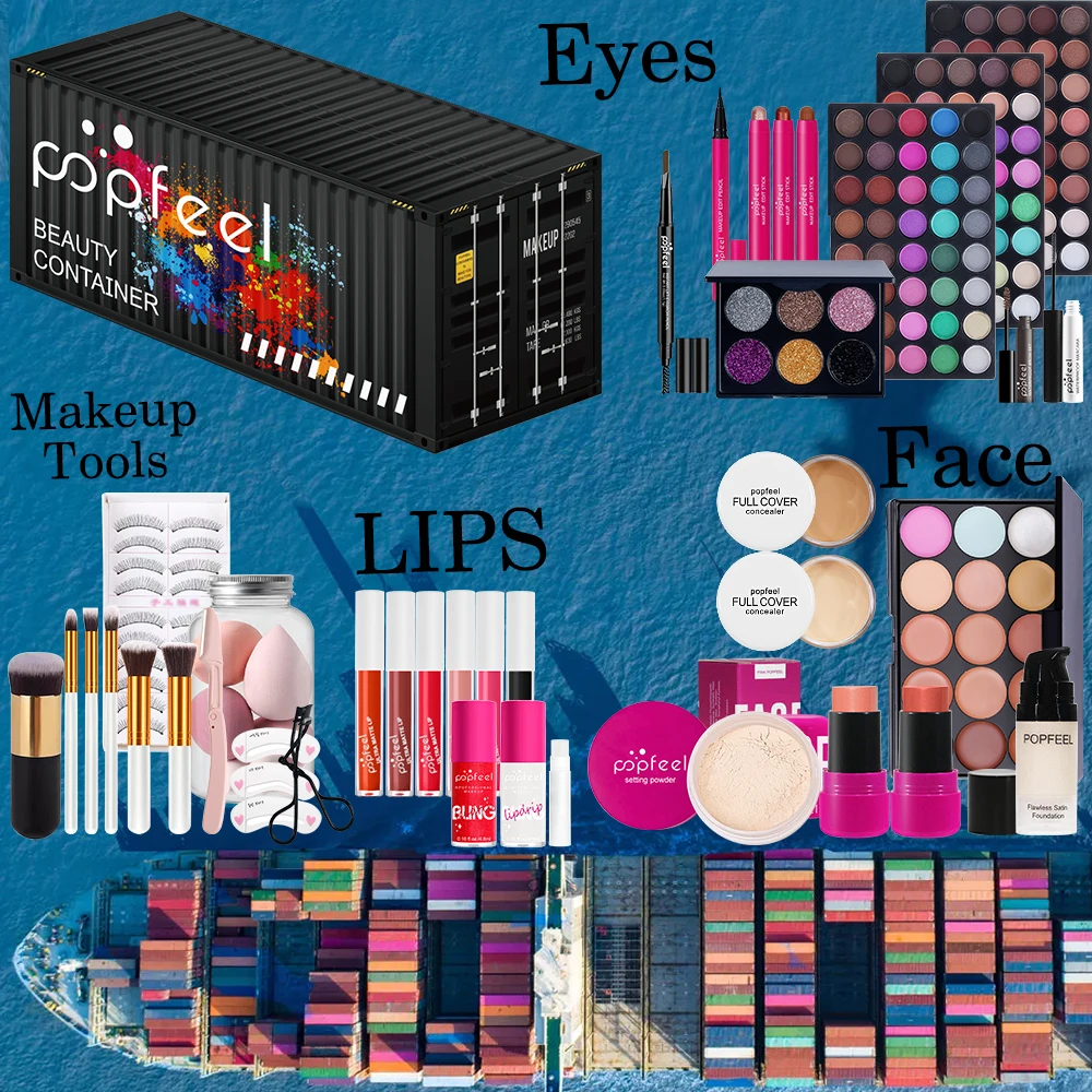 POPFEEL Set regalo professionale per trucco tutto in uno - Kit trucco a sorpresa definitivo per ragazze e donne, perfetto per regalare!