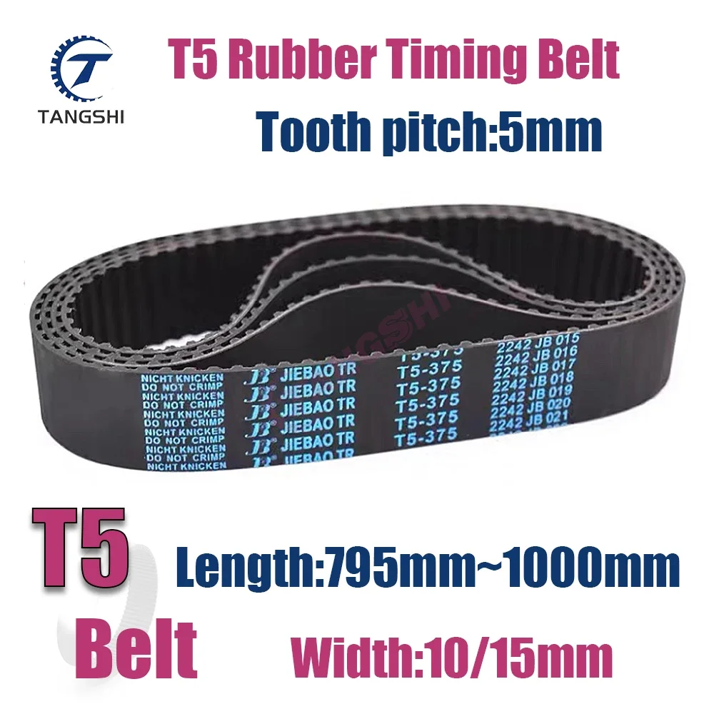 T5 Timing Belt Width10/15mm Length795 800 810 815 820 825 830 835 840 845 850 860 870 875 880 885 890 900 905 910~1000mm T5 Belt