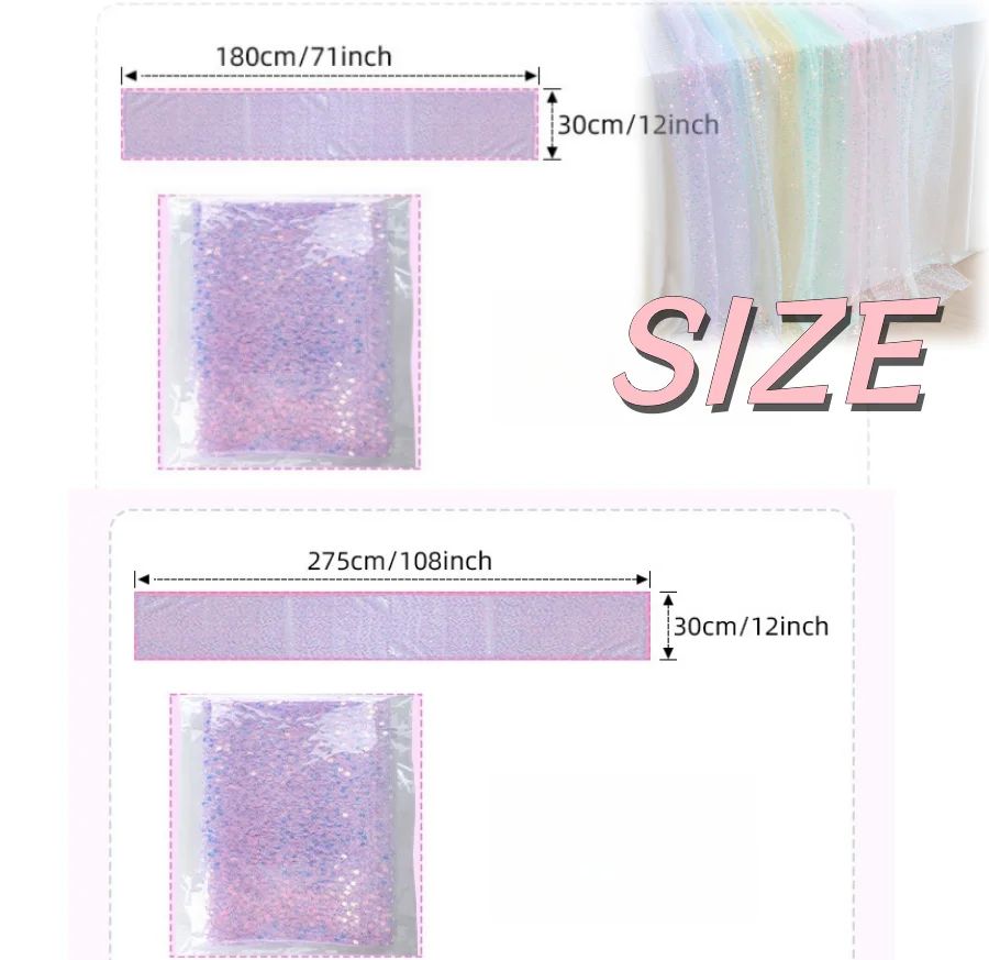 مفرش طاولة براق بتصميم حورية ا - مراجعة Table Runner Sequin وسعره