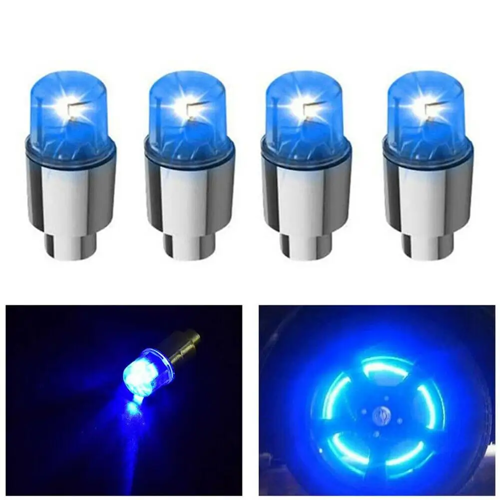 

4 Pcs Car Wheel Tire Air Valve Stem Led Lamp Cover Cover Accessories Intelligent Light-sensing And Vibration-sensing Control