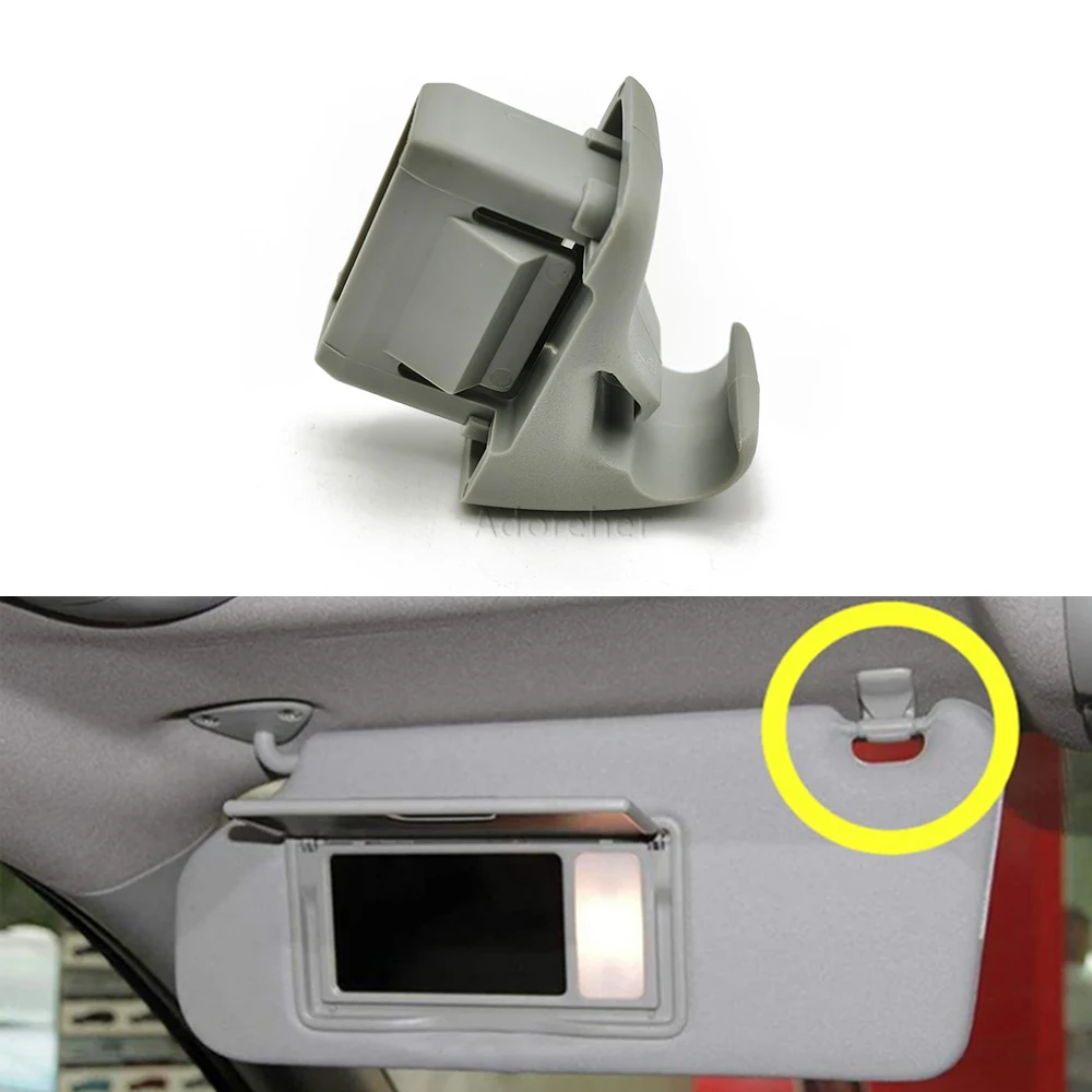 1Pc Gray Car Sun Visor Interior Hook Clip Holder Bracket Hanger For Mitsubishi ASX Lancer EVO 10 Pajero3 V70 V60