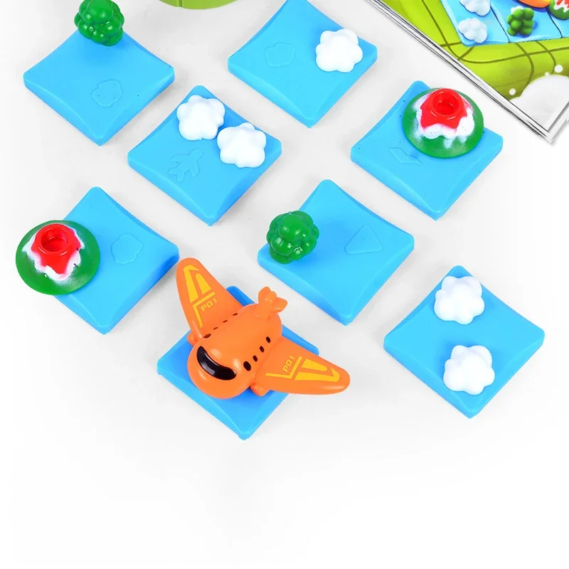 Montessori Strategy Games Aircraft Journey Brain Development Aircraft Breakout Board Kids Educational Toys Gifts