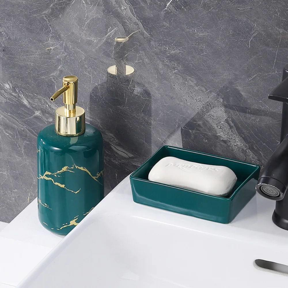 Creative Ceramic Rectangle Soap Dish Modern Simple Style Hand Soap Holder Durable Kitchen Bathroom Soap Tray Storage Shelf