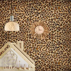 1 Pack of Leopard Print Self-adhesive Wallpaper TV Background Wall Home Decoration Building Materials Self-adhesive DIY Stickers