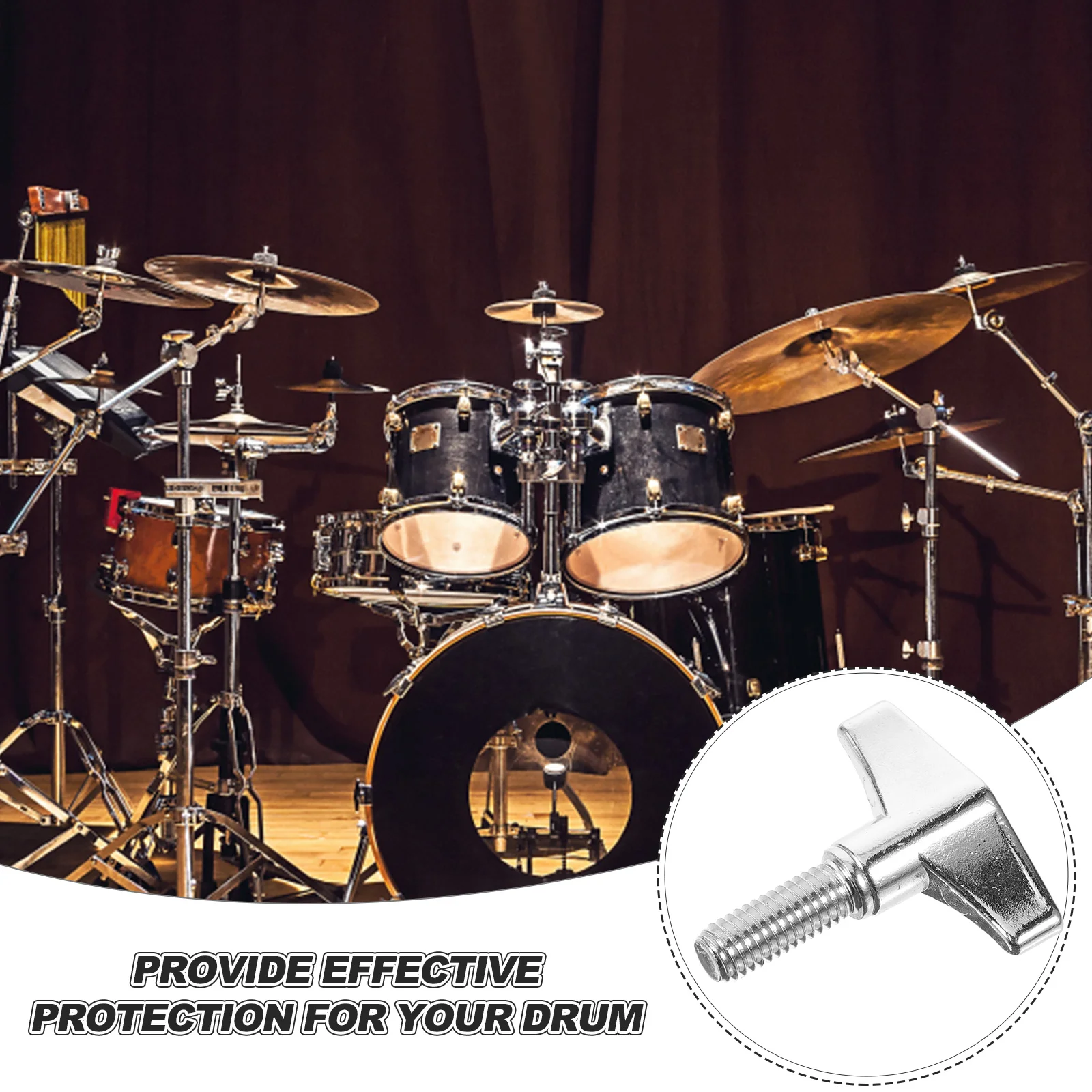 

4 Pcs Drum Stand Accessories Cymbal Hand Button Butterfly Screw Kit Jazz Wing Nut Metal Instrument Tool Sturdy Durable