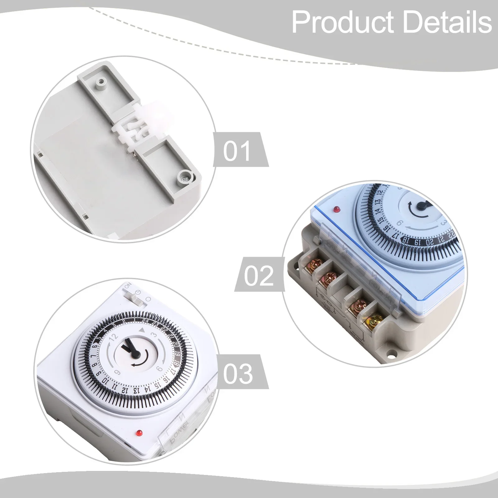 For Water Pump Multi-function Timer Mechanical Timer White AC110-240V Delicate And Exquisite High Quality Material
