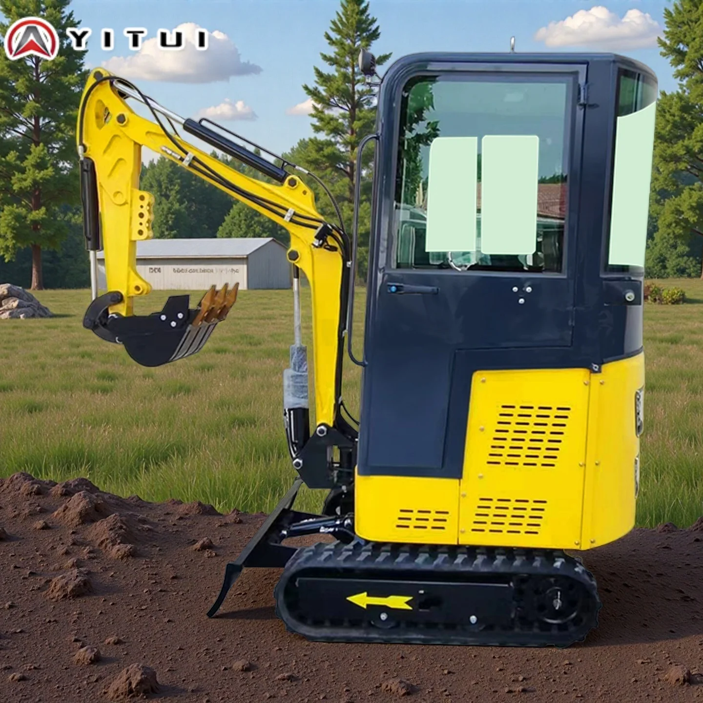 حفارة صغيرة صغيرة مخصصة 1.5 طن مع محرك كوبوتا CE EPA وEuro 5 متوافقة مع الأعمال المنزلية والبستان