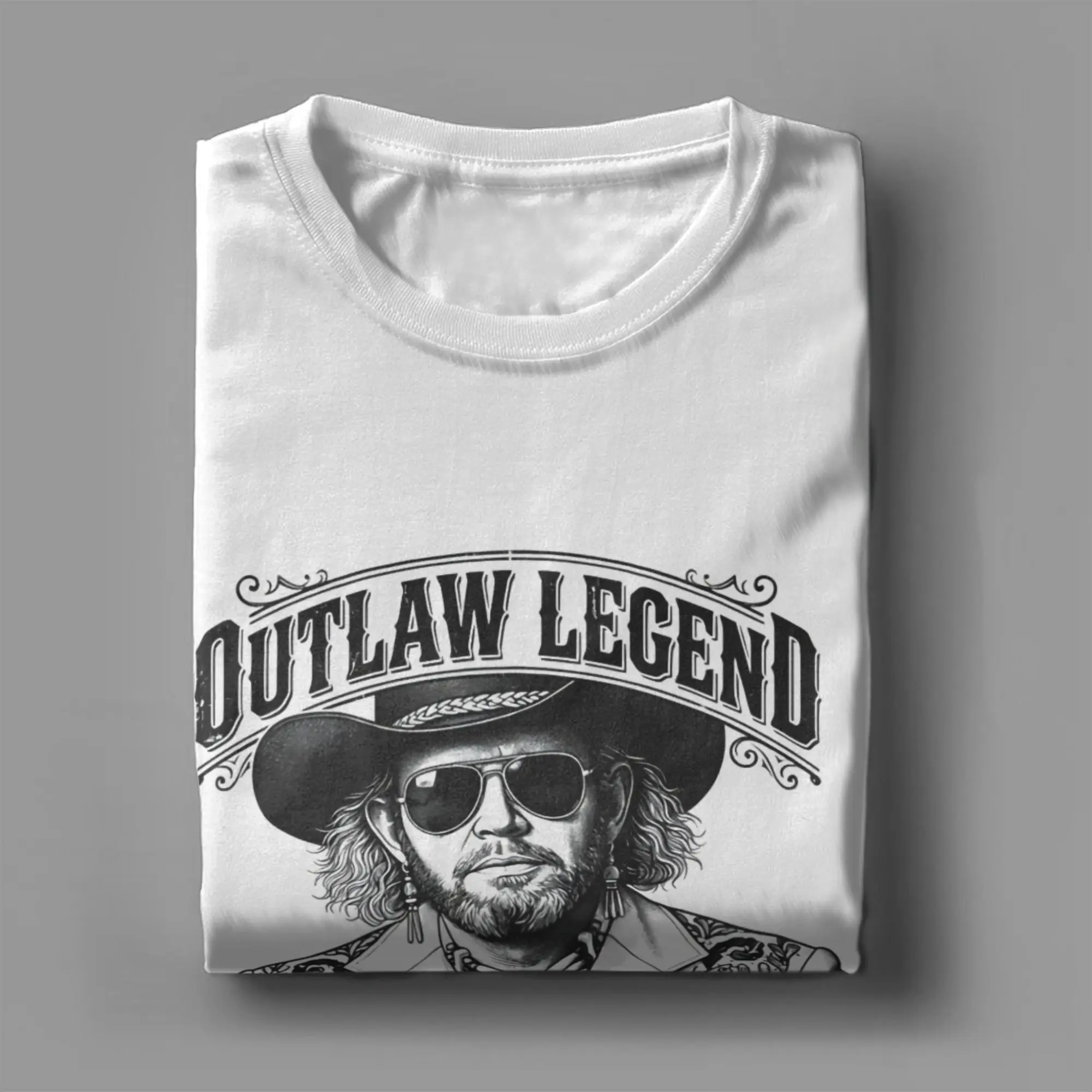 Streetwear T-Shirt Summer David Allan Coe Outlaw Legend Fashion T-Shirts Music Lover Memorial  Cotton Tshirt for Adult Tees