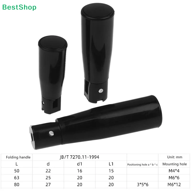 ❄Revolving Handle Grip for Milling Machine Lathe Handwheel,Plastic Clamp-on Revolving Handle for Machine Tool (M4/M6)