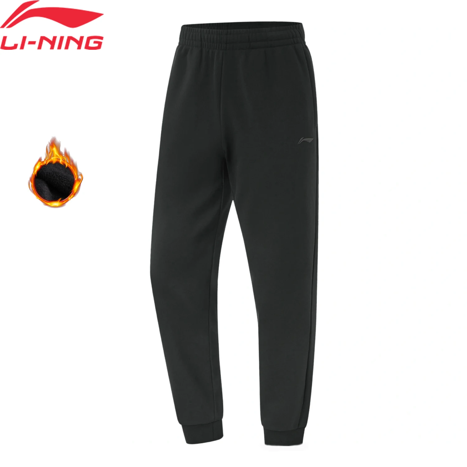 Li-Ning Men Training Pants Winter Fleece Regular Fit Polyester Li Ning Sports Trousers AKLU557