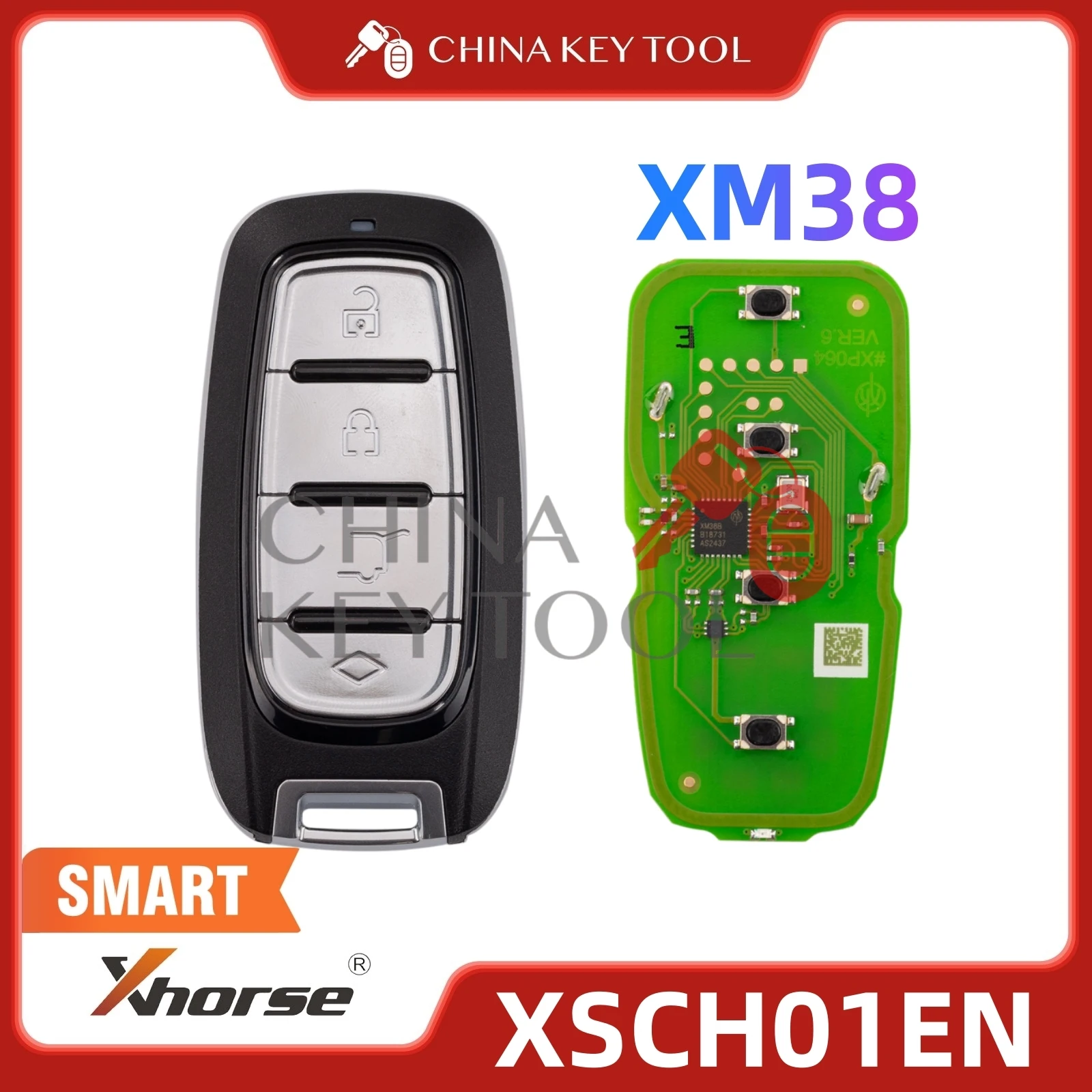 Xhorse XM38 Universal Smart Key for Chrysler Type 4 Buttons Newly Add 8A 4D XSCH01EN Global Version