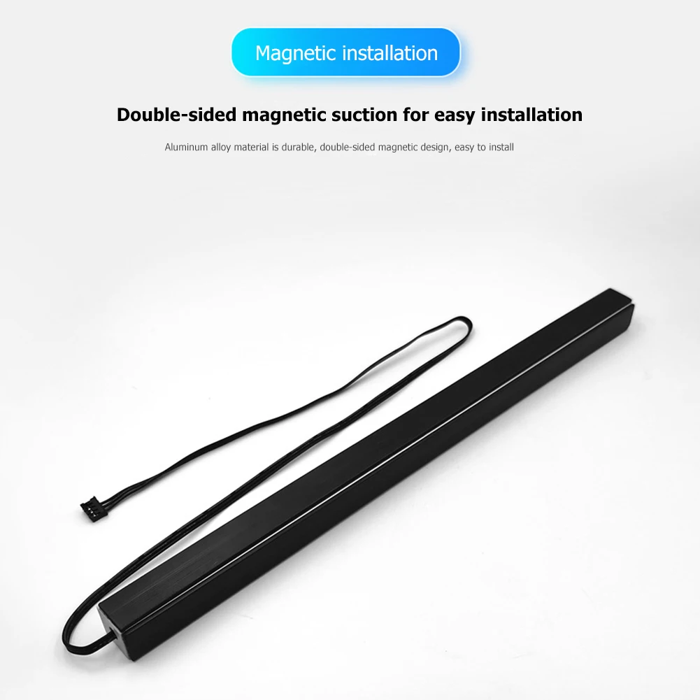 COOLMOON 30 cm bande lumineuse magnétique en aluminium RGB LED couleur atmosphère châssis lampe