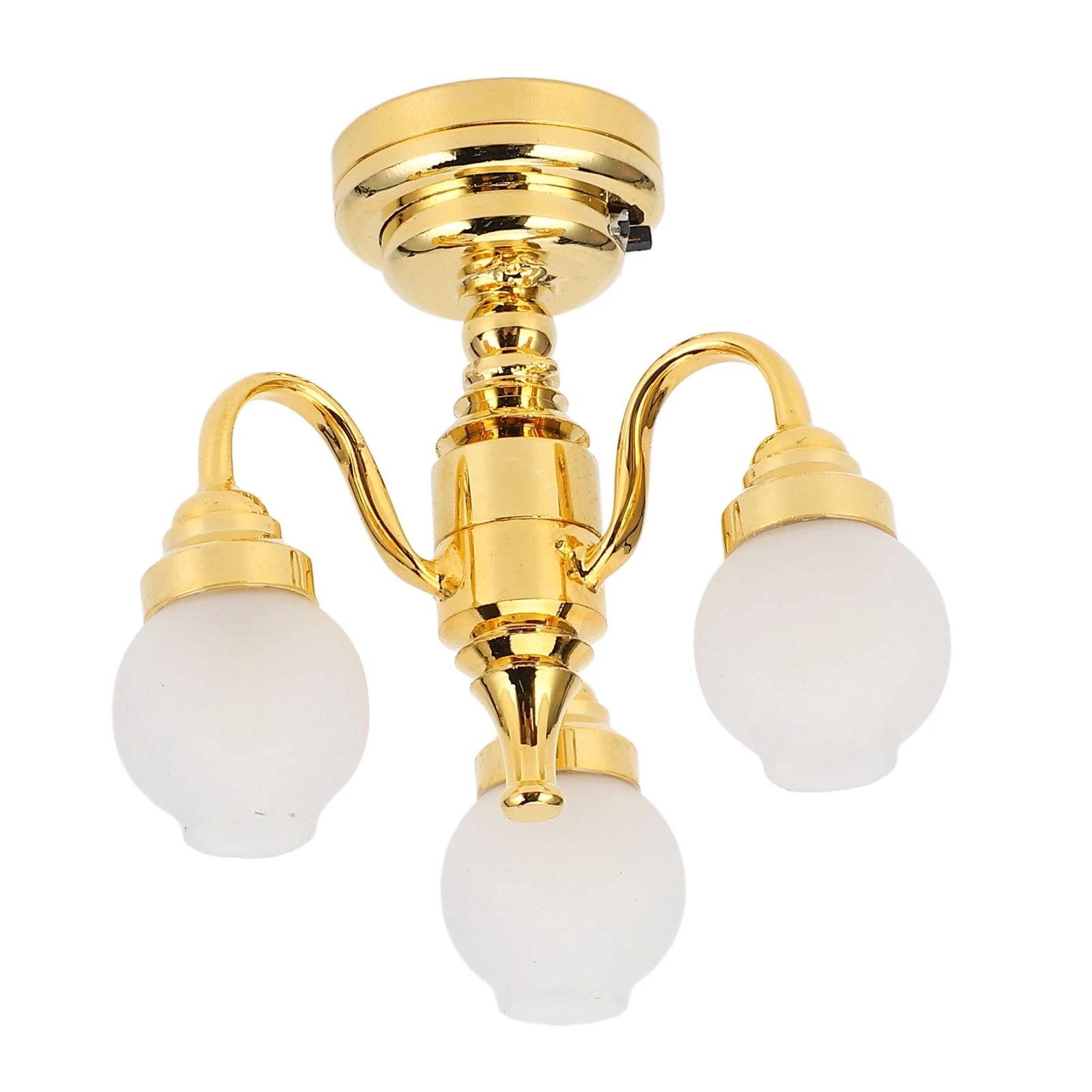 

1:12 Dollhouse Chandelier Miniature Exquisite Elegant LED Ceiling Light Decoration Dollhouse LED Light Miniature Dollhouse Light