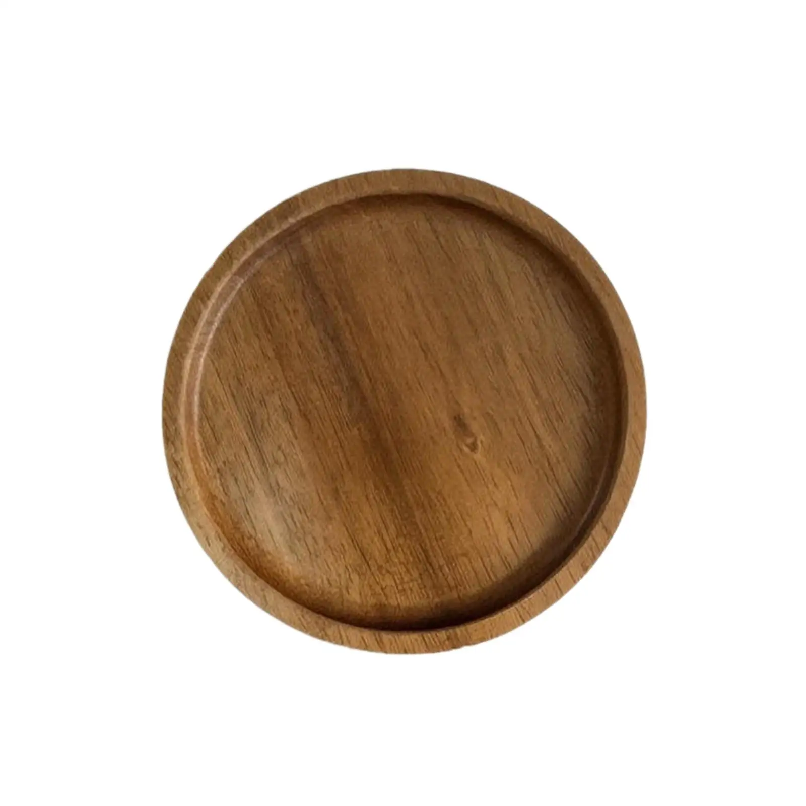 Acacia Wood Tray Sturdy Round Serving Tray Easy to Clean Moisture-Resistant for