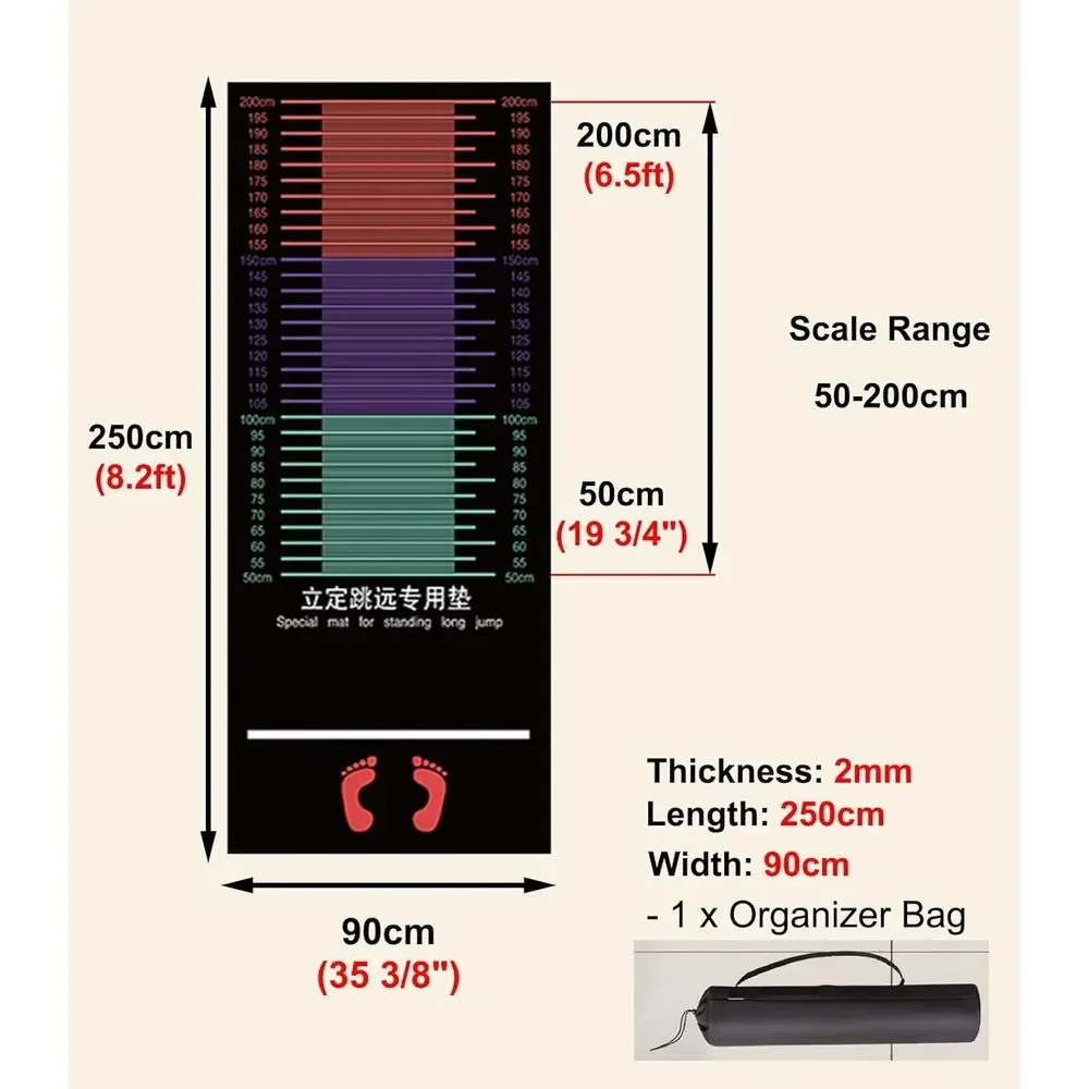Versatile Long Jump Mat for Kids and Adults - Pack of 2