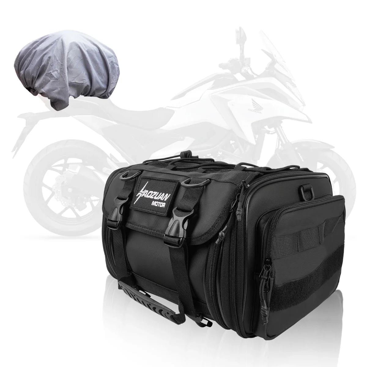 

Waterproof Motorcycle Helmet Bag Multifunctional Motorcycle Rear Seat Bag Rider Backpack with rain cover