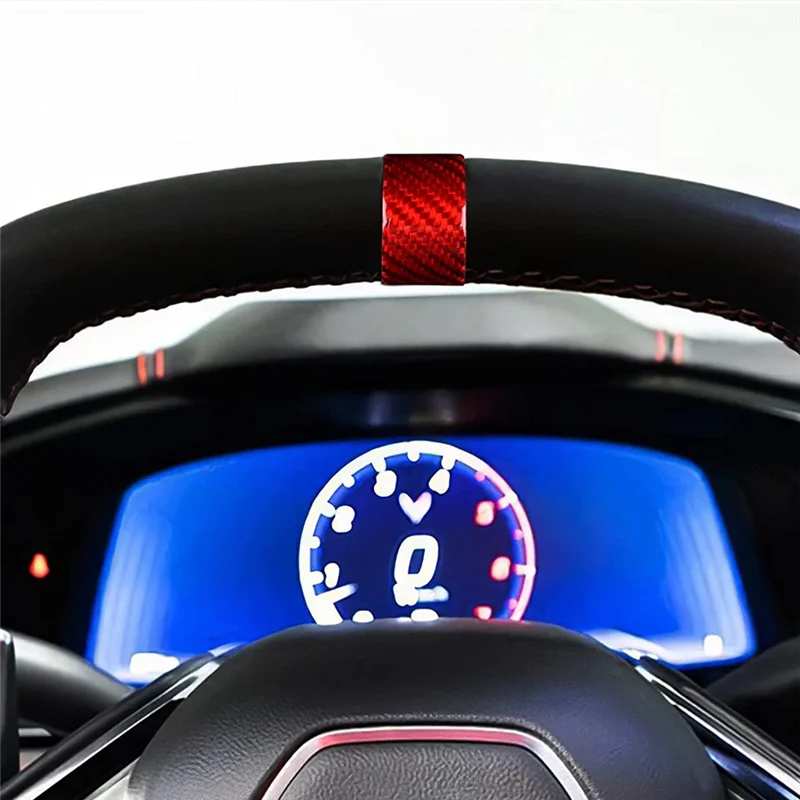 

Real Carbon Fiber For Corvette C8 2020-2022 Steering Wheel Decoration Ring Cover Interior Sticker Car Kits (Black)