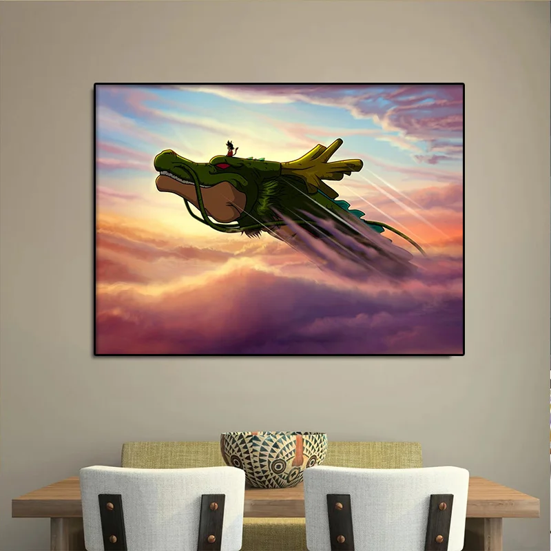 Dragon Ball Goku Poster Kami Haus Leinwand Malerei Druck Super Saiyan Wand Kunst Wandbild Familie Kinder Zimmer Dekor Bilder Cuadros