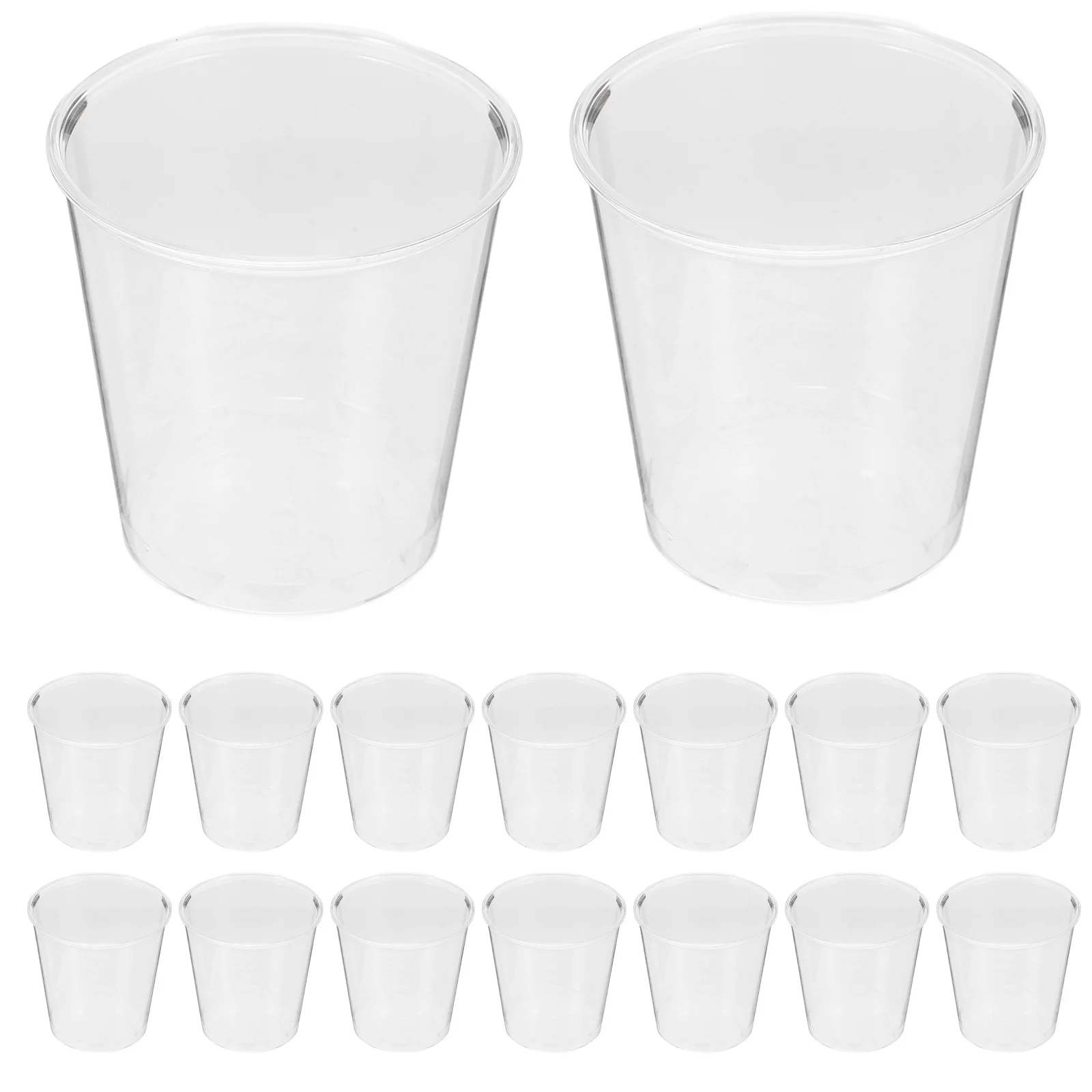 

100Pcs Clear Plastic Party Cups Elegant Design Hard Plastic Multi-Use Beverage Cups for Drinks and Parties