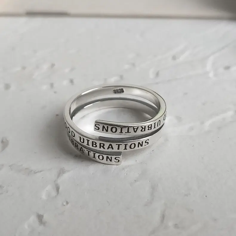 PANJBJ 925 Sterling Silber Multilayer Unregelmäßige Geometrische Ring für Frauen Einfache Charme Retro Schmuck Geschenk Dropshipping – Detail 35