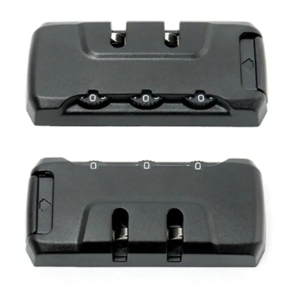 Secure Metal 3 Digit Combination Padlock Code Password Digital Lock Anti-theft Black Suitcase Padlock Travel